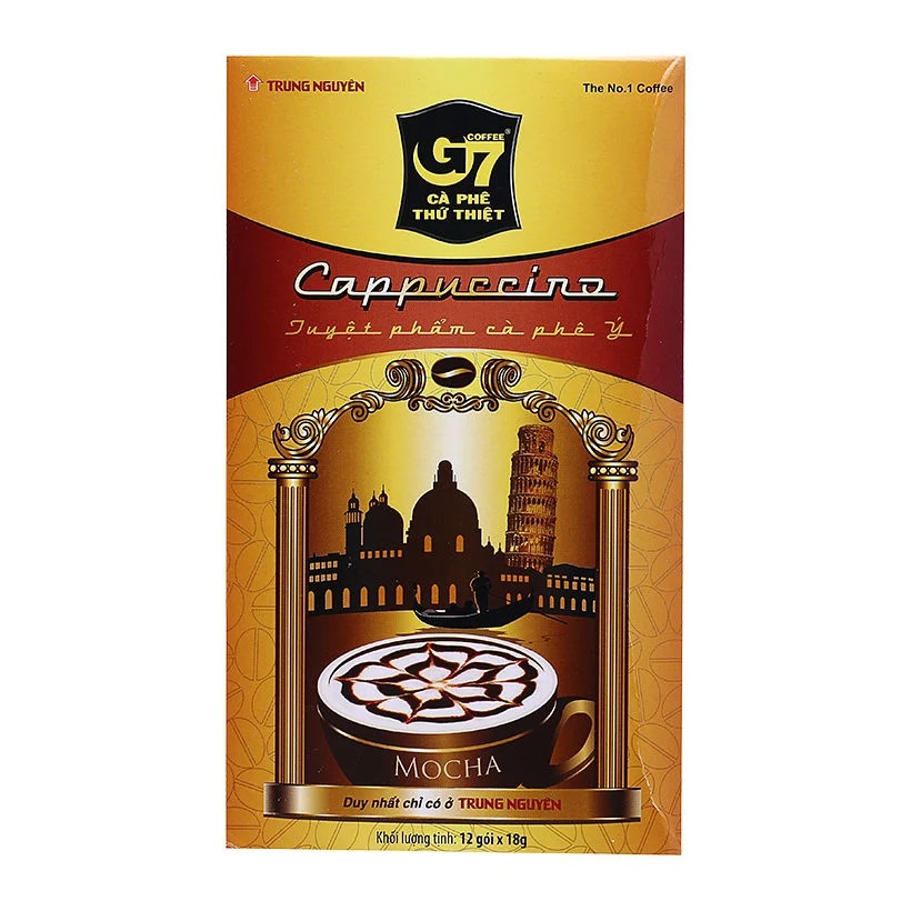 Cà phê cappuccino mocha G7 Trung Nguyên hộp 216g