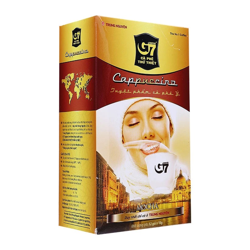 Cà phê cappuccino mocha G7 Trung Nguyên hộp 216g